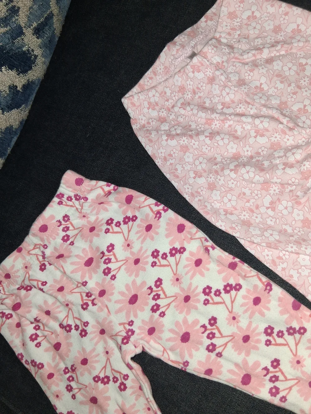 Babygirls Pink Floral Leggings 0-3 Months